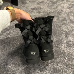 Black UGG Bailey bow